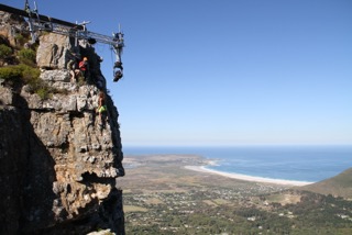 Highline rigging on location